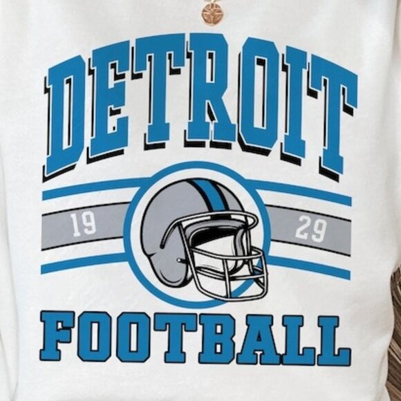 Detroit Football Sweatshirt Retro NFL Lions Crewneck Classic Fan Gift 05 - Picture 2 of 5
